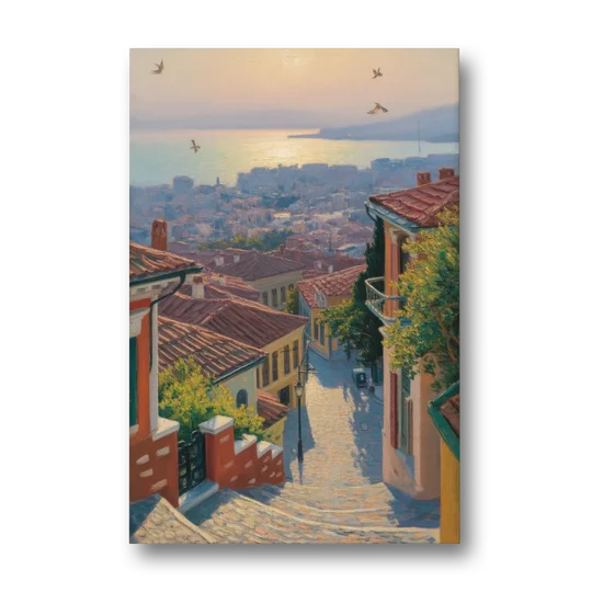 Ano Poli Views - Canvas Wall Art - Front