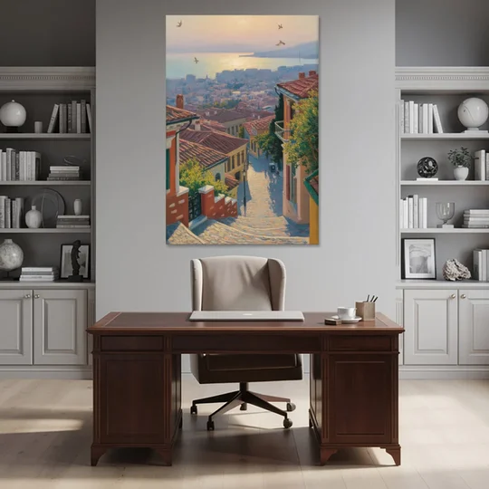 Ano Poli Views - Canvas Wall Art - Office - 40x60