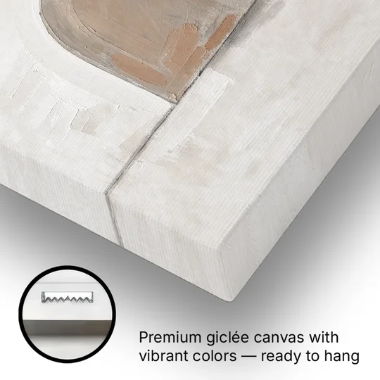 Arch Wall Art of a Brick Dust Niche - Canvas Wall Art - Gallery Wrap Corner