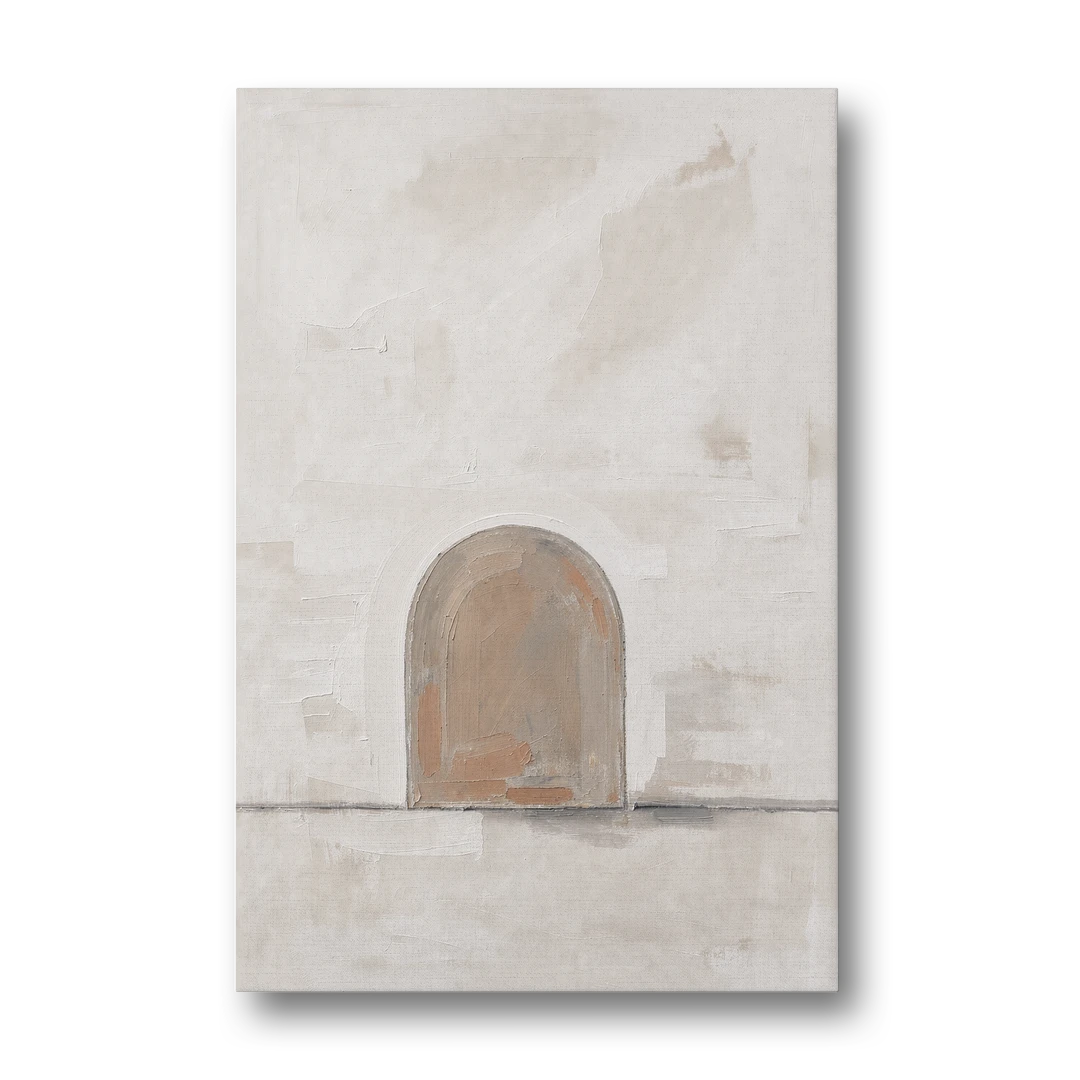 Arch Wall Art of a Brick Dust Niche - Canvas Wall Art - Front