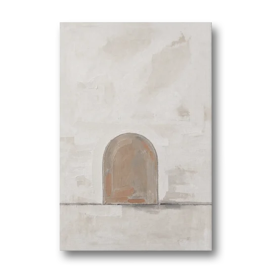 Arch Wall Art of a Brick Dust Niche - Canvas Wall Art - Front