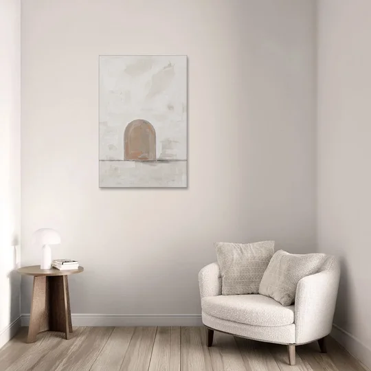 Arch Wall Art of a Brick Dust Niche - Canvas Wall Art - Sofa - 24x36