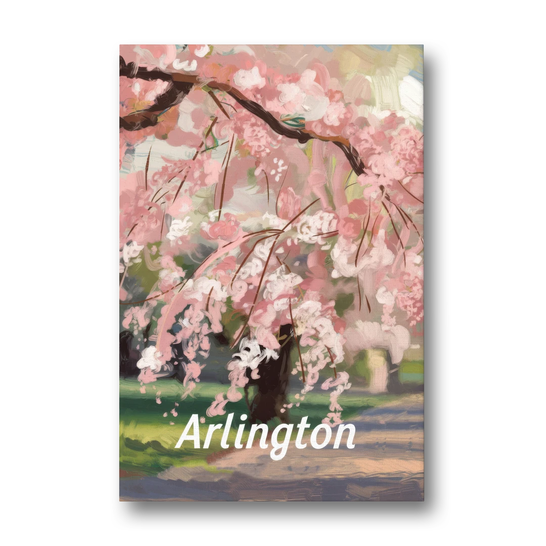 Arlington Cherry Blossoms - Canvas Wall Art - Front