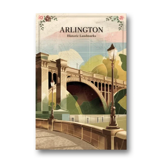 Arlington Historic Landmarks - Canvas Wall Art - Front