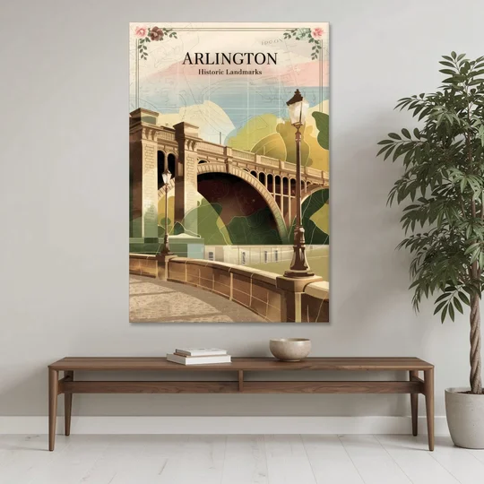 Arlington Historic Landmarks - Canvas Wall Art - Coffee Table - 40x60