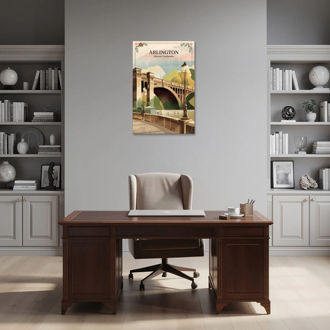 Arlington Historic Landmarks - Canvas Wall Art - Office - 24x36