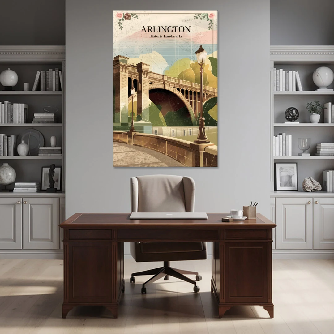 Arlington Historic Landmarks - Canvas Wall Art - Office - 40x60
