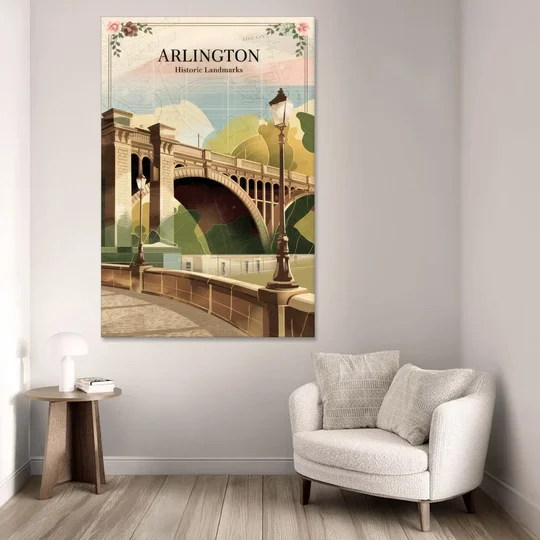 Arlington Historic Landmarks - Canvas Wall Art - Sofa - 40x60