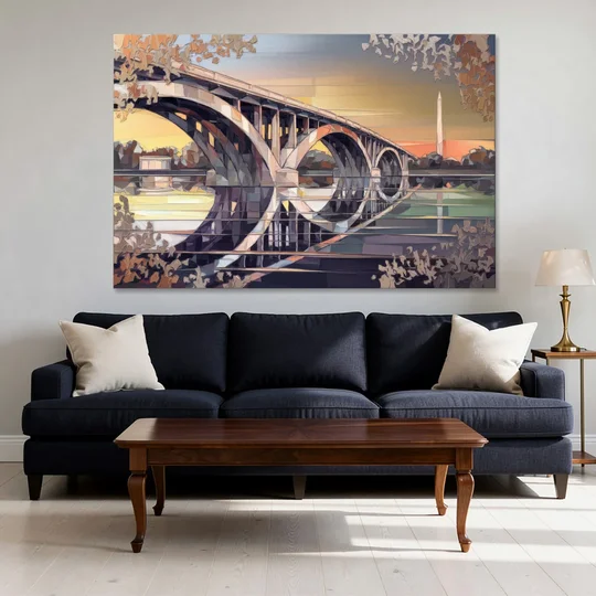 Arlington Memorial Bridge - Canvas Wall Art - Sofa - 60x40