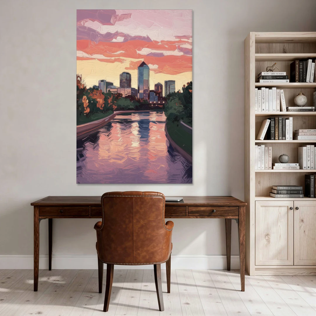 Arlington Skyline Sunset - Canvas Wall Art - Office - 40x60