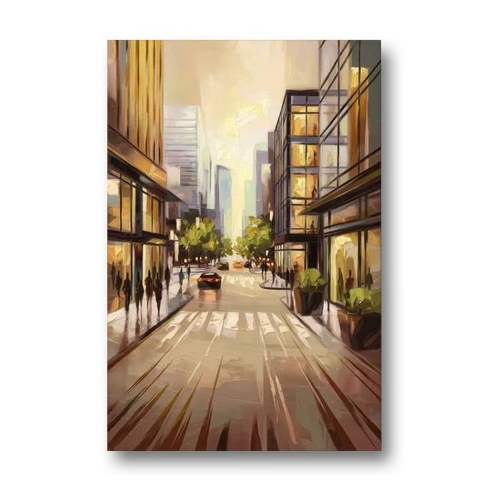 Arlington Urban Streets - Canvas Wall Art - Front