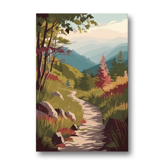 Asheville Appalachian Trail Views - Canvas Wall Art - Front
