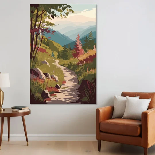Asheville Appalachian Trail Views - Canvas Wall Art - Sofa - 40x60