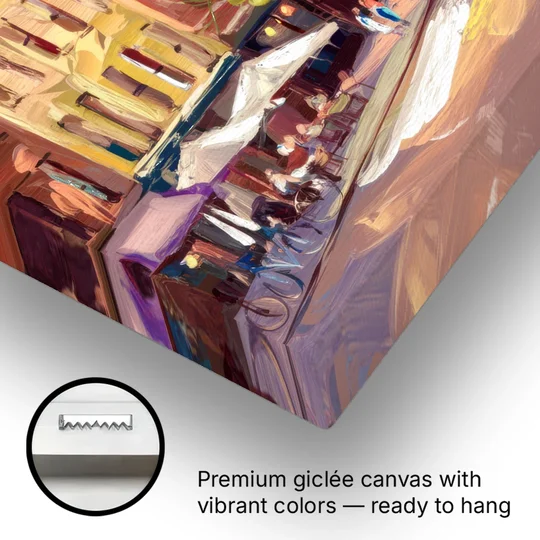 Asheville Downtown Landmarks - Canvas Wall Art - Gallery Wrap Corner