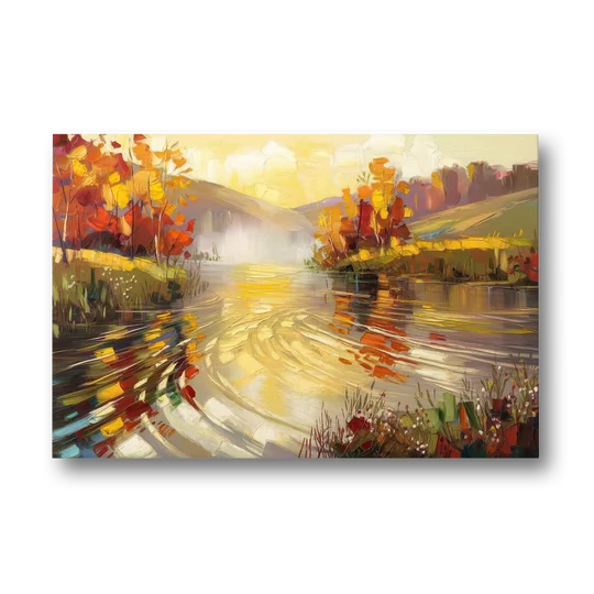 Asheville Riverfront Serenity - Canvas Wall Art - Front