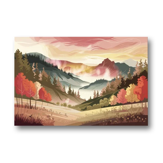 Asheville Smoky Mountain Sunrise - Canvas Wall Art - Front
