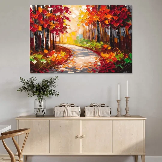 Ashland Autumn Forest - Canvas Wall Art - Coffee Table - 60x40
