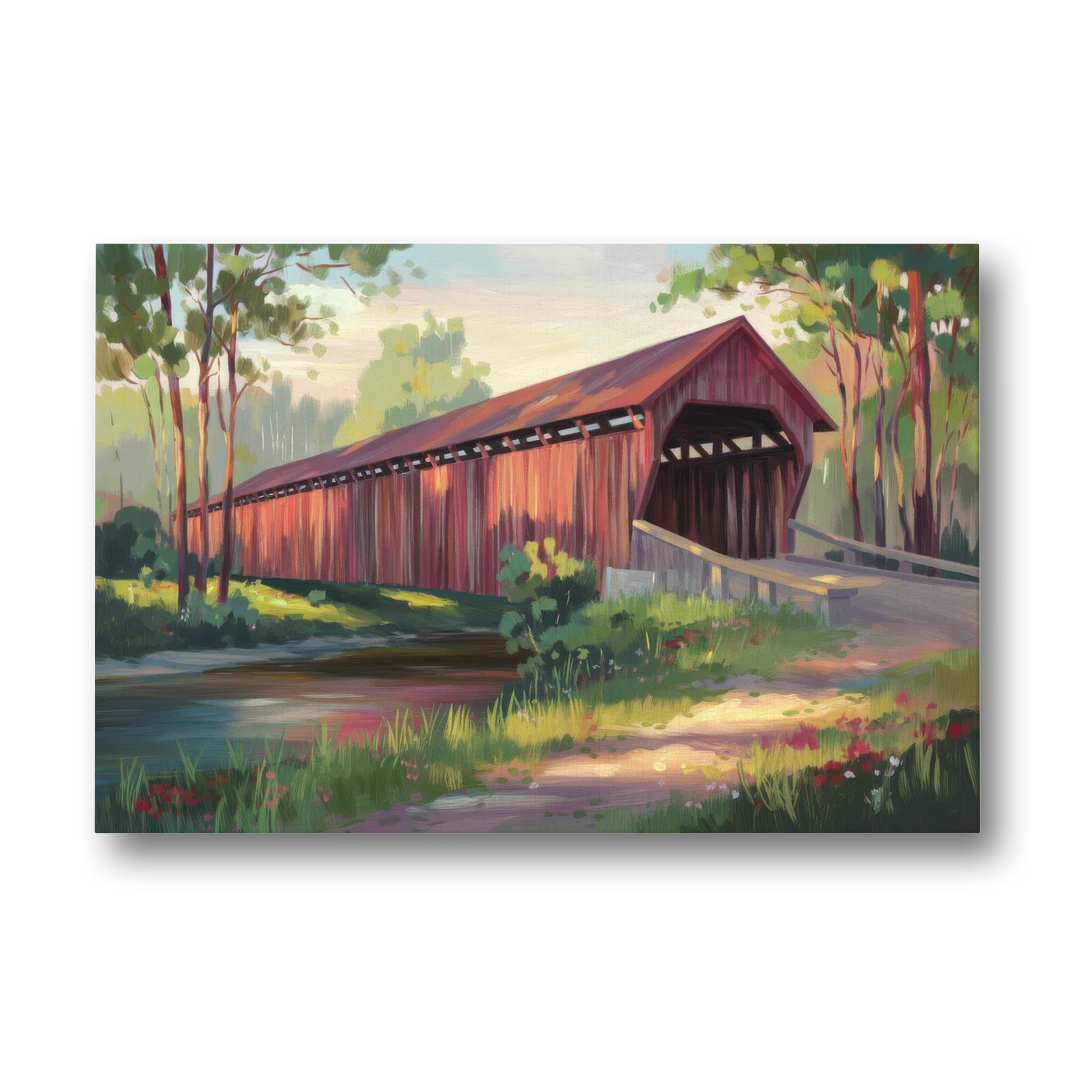 Ashland Covered Bridge - Canvas Wall Art - Front