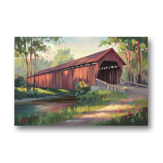 Ashland Covered Bridge - Canvas Wall Art - Front