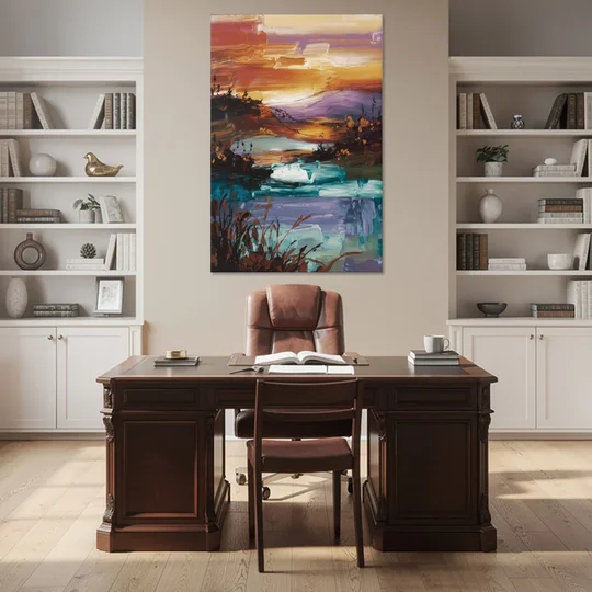 Ashland Evening Glow - Canvas Wall Art - Office - 40x60