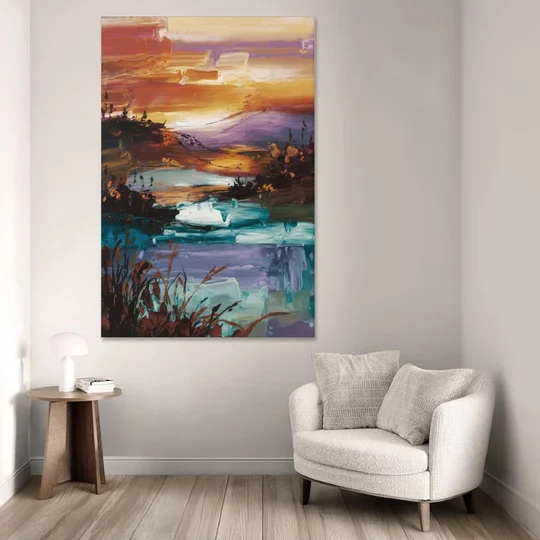 Ashland Evening Glow - Canvas Wall Art - Sofa - 40x60