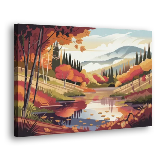 Ashland Fall Foliage - Canvas Wall Art - Side