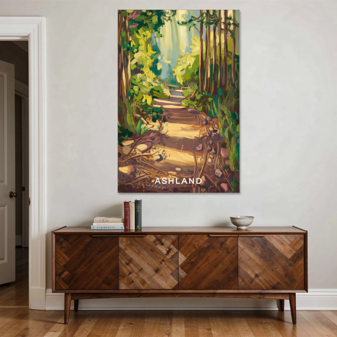 Ashland Hiking Paths - Canvas Wall Art - Coffee Table - 40x60