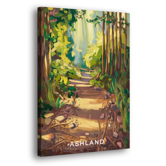 Ashland Hiking Paths - Canvas Wall Art - Side