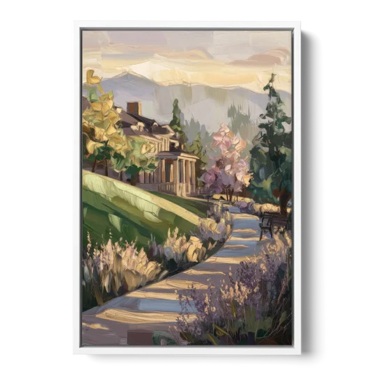Ashland Historic Landmarks - White Framed Canvas Wall Art - Front