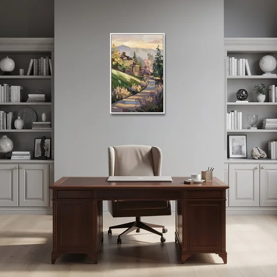 Ashland Historic Landmarks - White Framed Canvas Wall Art - Office - 24x36