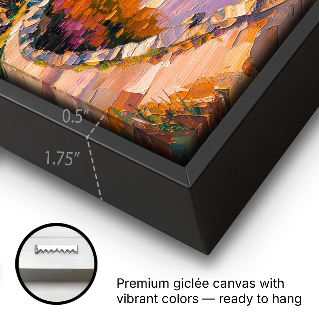 Ashland Local Park Serenity - Black Framed Canvas Wall Art - Gallery Wrap Corner