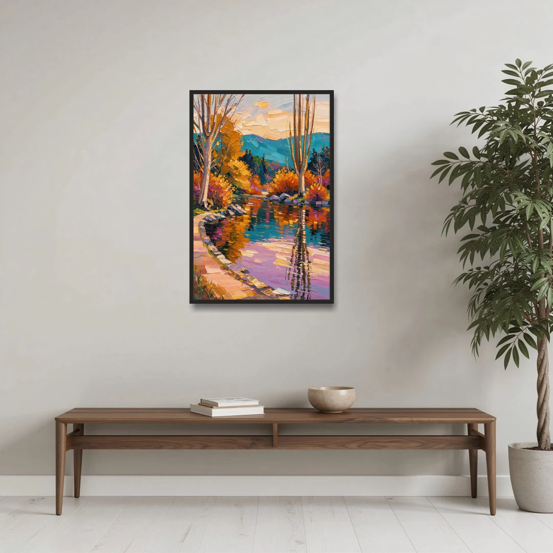Ashland Local Park Serenity - Black Framed Canvas Wall Art - Coffee Table - 24x36