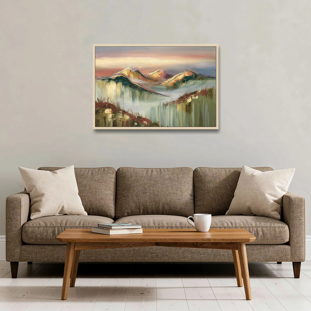 Ashland Mountain View - Oak Framed Canvas Wall Art - Sofa - 36x24