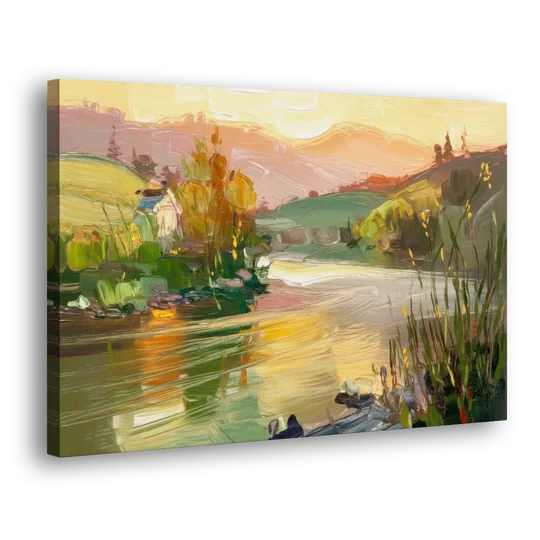 Ashland Riverfront Scene - Canvas Wall Art - Side