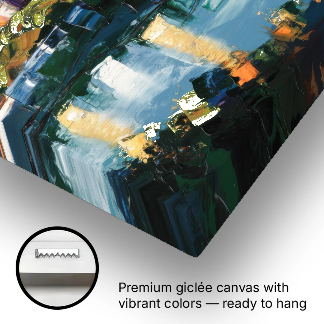 Ashland Skyline at Sunset - Canvas Wall Art - Gallery Wrap Corner