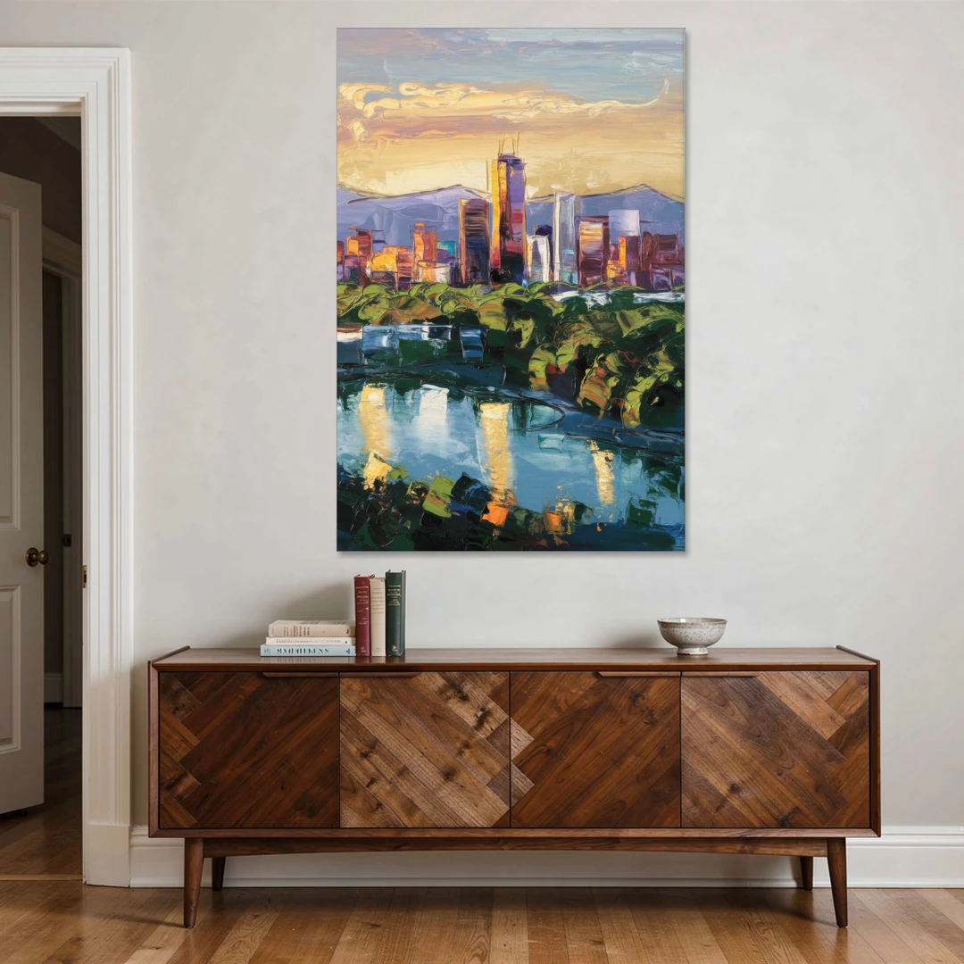 Ashland Skyline at Sunset - Canvas Wall Art - Coffee Table - 40x60