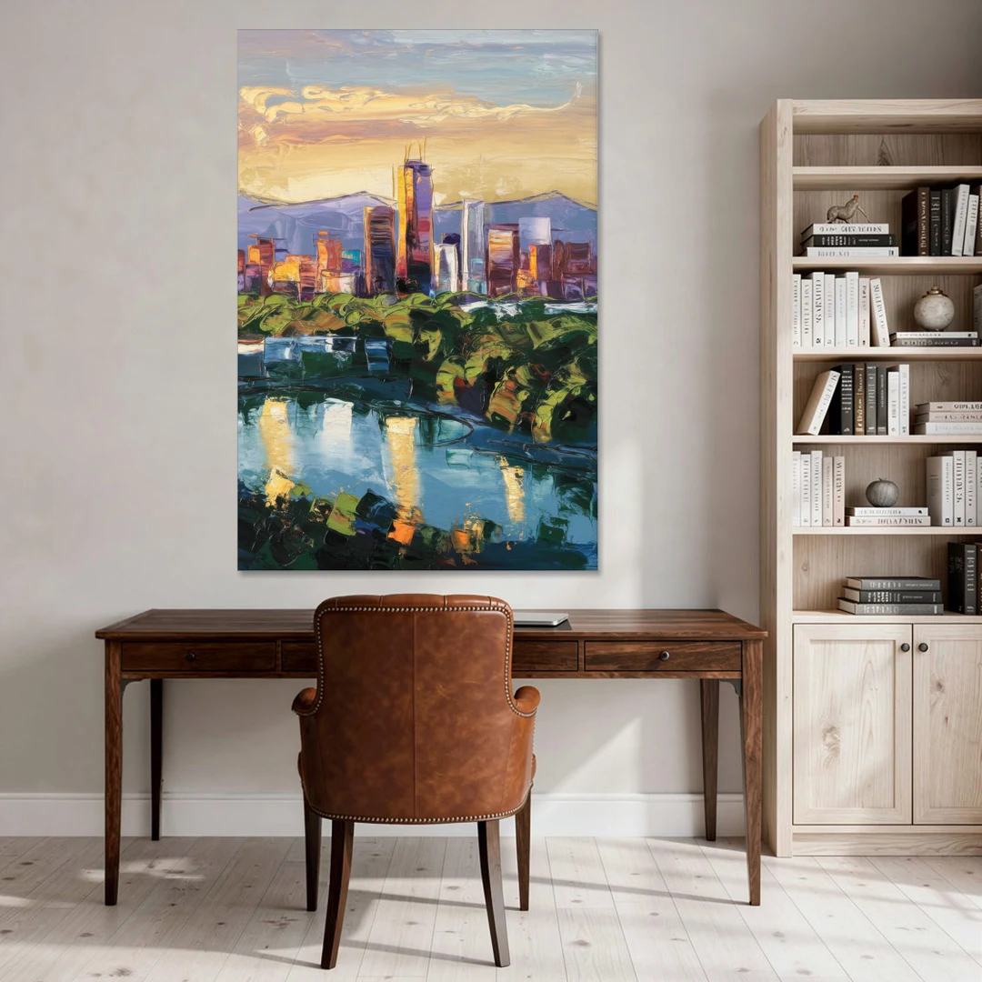 Ashland Skyline at Sunset - Canvas Wall Art - Office - 40x60