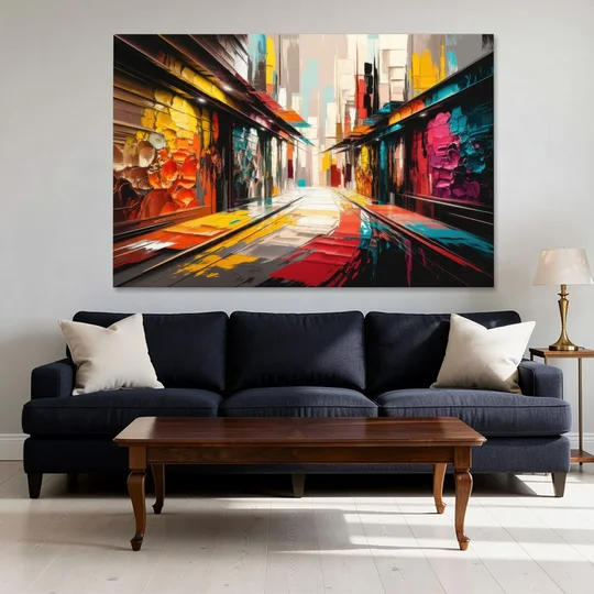 Ashland Street Art Vibes - Canvas Wall Art - Sofa - 60x40
