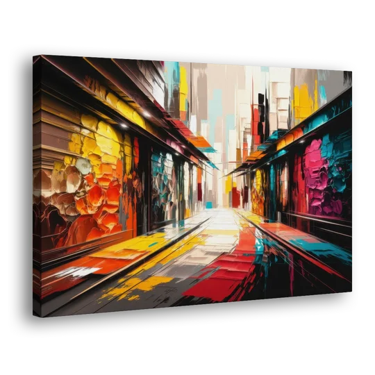 Ashland Street Art Vibes - Canvas Wall Art - Side
