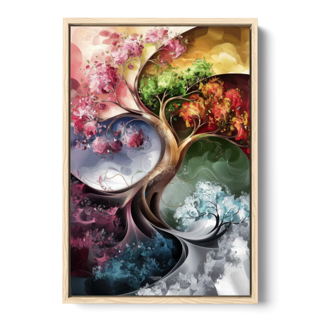 Ashland Vibrant Seasons - Oak Framed Canvas Wall Art - Front