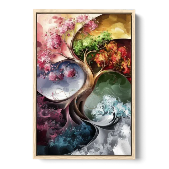 Ashland Vibrant Seasons - Oak Framed Canvas Wall Art - Front