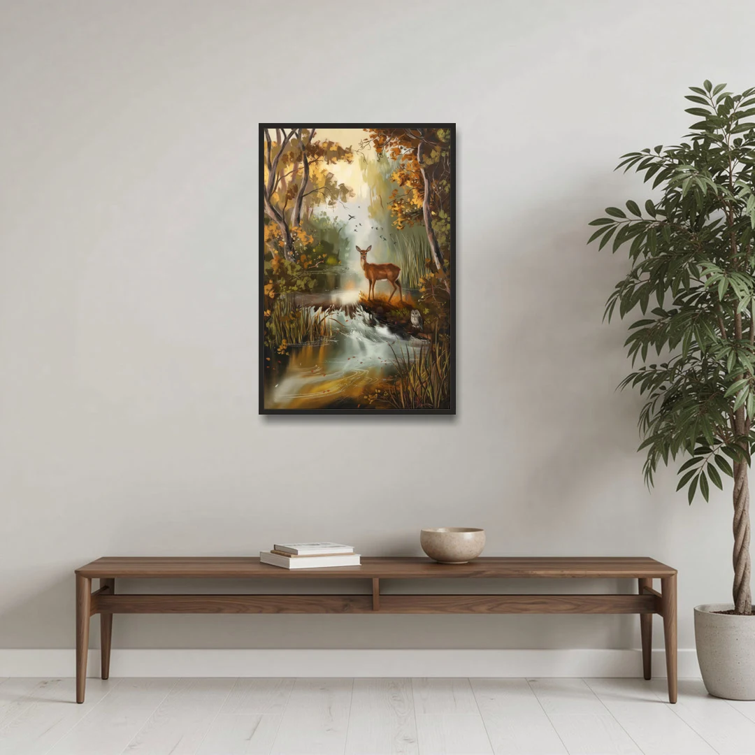 Ashland Wildlife Sanctuary - Black Framed Canvas Wall Art - Coffee Table - 24x36
