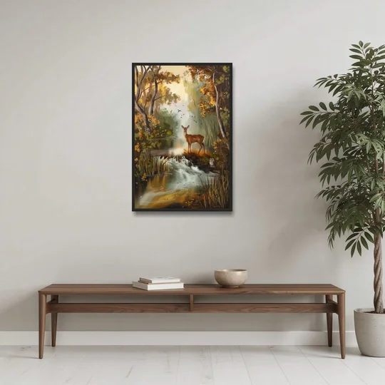 Ashland Wildlife Sanctuary - Black Framed Canvas Wall Art - Coffee Table - 24x36