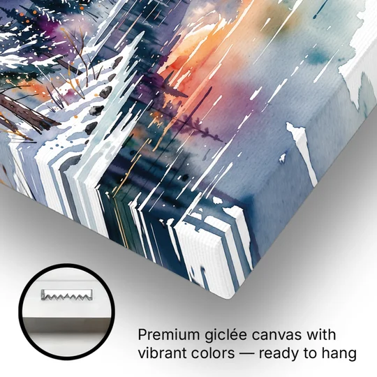 Ashland Winter Wonderland - Canvas Wall Art - Gallery Wrap Corner