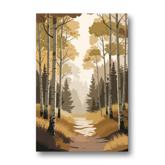 Aspen Dreamy Forest - Canvas Wall Art - Front