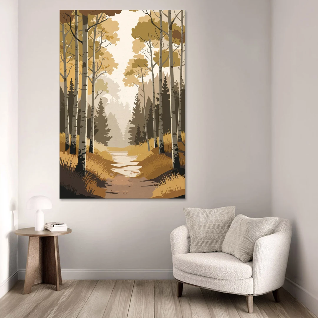 Aspen Dreamy Forest - Canvas Wall Art - Sofa - 40x60