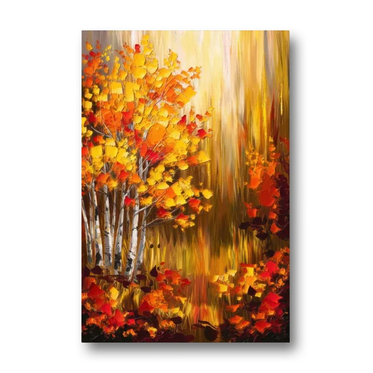 Aspen Forest in Autumn - Canvas Wall Art - Front