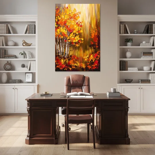 Aspen Forest in Autumn - Canvas Wall Art - Office - 40x60