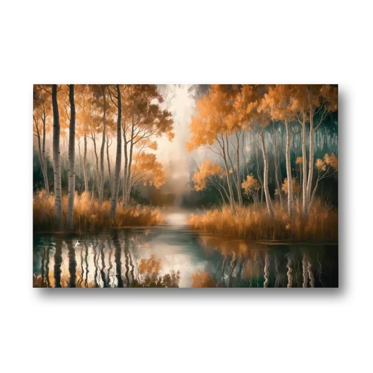 Aspen Forest Reflections - Canvas Wall Art - Front