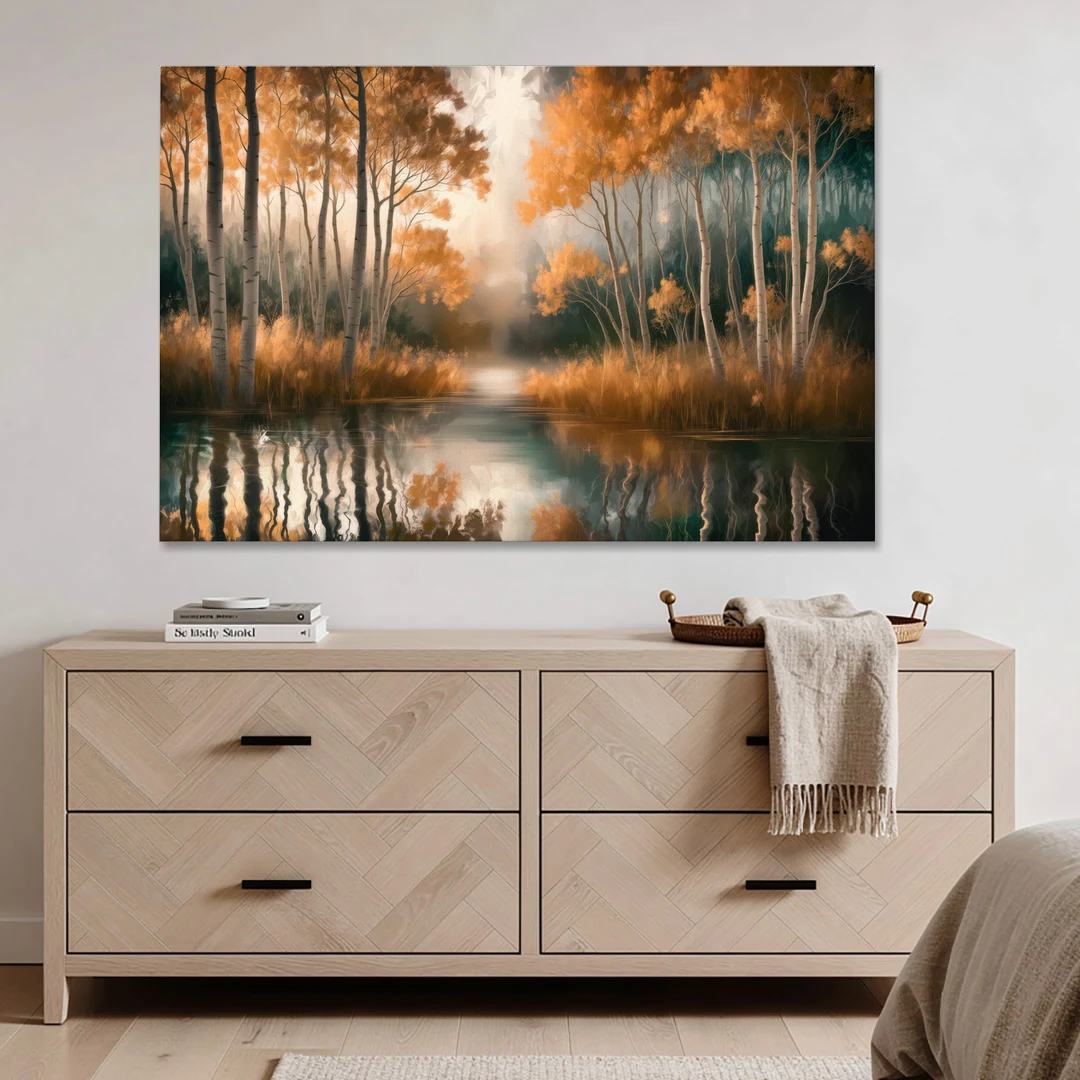 Aspen Forest Reflections - Canvas Wall Art - Coffee Table - 60x40